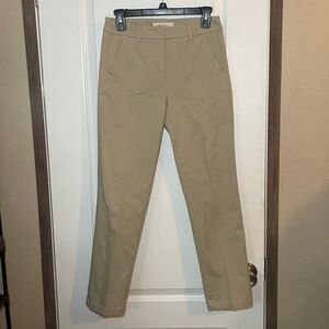 Max Mara Weekend Women’s Cigarette FITW13 Stretch Khaki Trouser Pants Sz 2